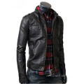 BLOUSON EN CUIR MARRON HOMME ET FEMME